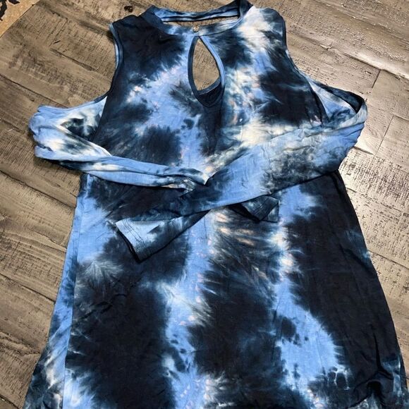 Simply southern open shoulder lightweight tye dye long top - Picture 5 of 6